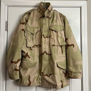 Vintage 1989 Desert Camo M65 Field Jacket BDU Size Small Long